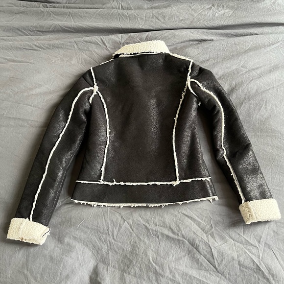 Girls sherpa motorcycle jacket by Splendid size 12 - Picture 2 of 12